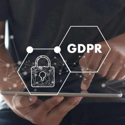 GDPR. Data Protection Regulation IT technologist Data Security system Shield Protection